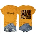 Μπροστινή και πίσω όψη κίτρινου T-shirt με αστείο σλόγκαν και στρογγυλή λαιμόκοψη - S / Tops / Κίτρινο της Μουστάρδας (Μαύρη Γραμματοσειρά)