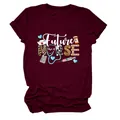 Détail de l'imprimé graphique Future Nurse sur t-shirt bordeaux pour femme - S / Hauts / Rouge Vin (Texte Blanc)