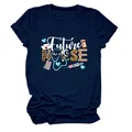 Vue détaillée de l'imprimé graphique Future Nurse sur un t-shirt bleu marine - S / Hauts / Bleu Marine (Texte Blanc)