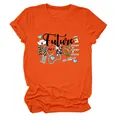 Gros plan sur l'imprimé Future Nurse d'un t-shirt orange à manches courtes pour femmes - S / Hauts / Orange (Texte Noir)