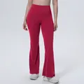 High-waisted red flare yoga pants for women, breathable and butt-lifting sport leggings. - S / Bottoms / Rouge Red