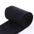 Warm black fleece-lined leggings with thick 1200D thermal texture for cold winter - Fleece One Size / Bottoms / Black Footing