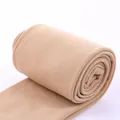 Close-up of nude fleece-lined leggings with thick 1200D knit texture for winter wear - Fleece One Size / Bottoms / Skin Footing
