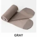 Grey thin anti-snag pantyhose stockings for women shown in a folded flat lay view - Bottom (One-Line Open Crotch) / 35-60kg / Gray