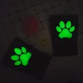 Black over-the-knee socks featuring luminous green 3D silicone cat paw pads for cosplay - Over-the-knee 50cm (45-65kg) / Bottom (3D Stereo Pad) / Black (Fluorescent Green Pad)