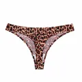 Seamless leopard print ice silk bikini panties featuring a low waist and breathable fabric - M / Yellow Leopard