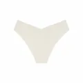 High-stretch low-waist seamless ice silk panties for women in solid cream white color - S / Bottoms / White Apricot