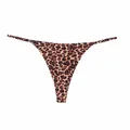 Sexy leopard print thong featuring thin side straps and seamless low waist design - S / Bottoms / Yellow Leopard