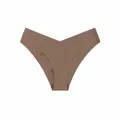 Seamless ice silk panties for women with low waist and breathable fabric in solid brown - S / Bottoms / Milk Coffee