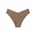 Seamless ice silk panties for women with low waist and breathable fabric in solid brown - S / Bottoms / Milk Coffee