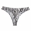 Culotte sans couture en soie glacée avec motif zébré et coupe bikini taille basse. - M / Imprimé zèbre