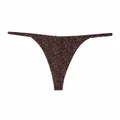 Sexy Tanga mit Leopardenmuster, dünnen Seitenriemen und niedriger Taille - Schwarzer Leopard