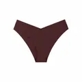 Nahtlose tief taillierte Eisseide Unterhose für Damen in dunkler Schokoladenfarbe - S / Unterteile / Dunkelbraun