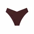 Seamless low-rise ice silk panties for women in dark chocolate brown color finish - S / Bottoms / Dark Brown