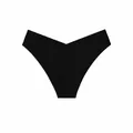 Women's seamless ice silk panties in classic black with a low-waist V-cut design - S / Bottoms / Black