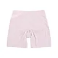 Nahtlose High-Waist-Sicherheitsshorts aus Eisseide in Hellrosa für Damen, bequem - Lila Rosa