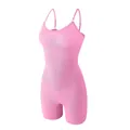 Pink tummy control shapewear bodysuit for women with adjustable spaghetti straps - Rose Red
