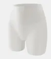 Weiße nahtlose Sicherheitsshorts mit hoher Taille und Anti-Chafing-Eisseidenstoff - Weiß