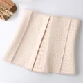 Beige breathable 9-bone latex sports waist trainer for fitness and postpartum recovery - XS / Tops / Nude