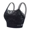Elegant black lace bralette with padded cups and multi-strap design for women - M / Tops / 40-55kg / Black