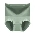 Seamless high waist tummy control panties in mint green with X-shaped compression - One Size / Light Green