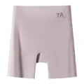 High-waist tummy control seamless safety shorts in mauve with 7A antibacterial design - L / Bottoms / Lotus root pink