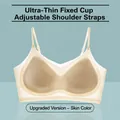 Seamless ice silk bra with ultra-thin fixed cups in nude color - M / Tops / Nude