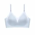 Seamless ice silk ultra-thin wireless breathable bra for women in light blue color - S(40-50kg) / Tops / Blue
