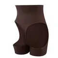 High-waisted tummy control shapewear with open-butt lifting design in coffee brown - M / Bottoms / Coffee
