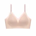 Comfortable seamless ice silk bra for women in nude color thin breathable design - S(40-50kg) / Tops / Nude