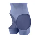 Professional high-waisted butt-lifting shapewear shorts in purple with open butt design - Light Blue