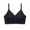 Naadloze ultradunne zwarte beha van ademende ijszijde stof voor optimaal comfort - S(40-50kg) / Tops / Zwart