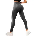 Hoge taille yoga legging met buikcontrole en peach lift effect in donkergrijs - S / Bottoms / donkergrijs