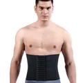 Verstelbare zwarte buikgordel voor heren voor fitness en effectieve buikcorrectie - M / Tops / Zwart