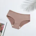 Bragas de seda de leche marrón cacao para mujer con entrepierna transpirable - S (30) / Bottoms / Púrpura Taro