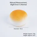 Realistic golden brown PU slow rebound bread squishy toy 10cm diameter for stress relief - 10cm High Bun - Bread Color (with Bread Buckle)