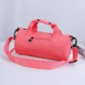 Borsa sportiva cilindrica rosa corallo per yoga e danza con tracolla regolabile - Rosa