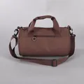 Professional brown multifunctional cylindrical gym bag for yoga, swimming and fitness - Dark Coffee