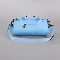 Light blue cylindrical sports gym bag for yoga and swimming with shoulder strap - Sky Blue