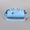 Borsa sportiva cilindrica azzurra per yoga e nuoto con tracolla regolabile - Azzurro Cielo