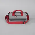 Borsa da palestra sportiva cilindrica multifunzionale grigia e rossa con tracolla - Grigio e Rosso Angola