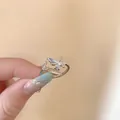 Exklusiver silberner Schmetterlingsring mit Zirkonia Steinen und blauer Emaille - Schmetterlings-Strass/Emaille-Stil (J997 Silber) / Silber