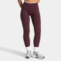 Seamless leopard print yoga leggings with high-waist ribbed waistband for sports fitness. - XS / Bottoms / Wine Red Leopard