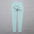High-waisted seamless butt-lifting yoga leggings in light blue cationic fabric - S / Bottoms / Pale Green