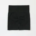 Pantaloncini da yoga neri senza cuciture a vita alta con arricciatura per fitness - Taglia S / Pantaloni e gonne / Nero