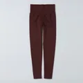 Pantaloni da yoga senza cuciture bordeaux a vita alta con design arricciato push-up - Taglia S / Pantaloni e gonne / Pantaloni (G2219) / Marrone