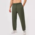 Legergroene losse sportbroek voor heren met elastische tailleband voor fitnessgebruik - S / Bottoms / Donkergroen (Dun)