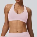 Atmungsaktiver hellrosa Neckholder-Sport-BH für professionelles Yoga- und Fitnesstraining - S / Oberteile / Cornus Rosa