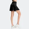 Hoch taillierter, schwarzer, schnelltrocknender Sport-Skort für Damen zum Laufen und Tennis - S / Unterteile / Schwarz