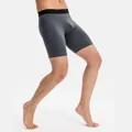 Compressie fitness short voor heren in donkergrijs met handige zijzak voor telefoon - S / Bottoms / Grijs